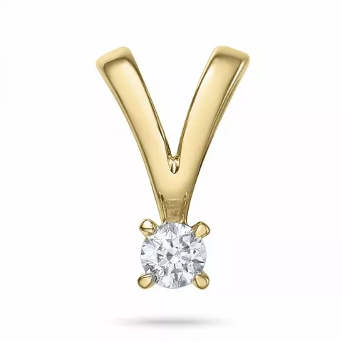 campagne - 0,06 ct diamant solitaire hanger in 14 caraat goud 0,06 ct