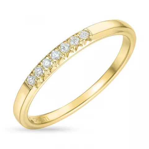 diamant mémoire ring in 14 karaat goud 0,11 ct