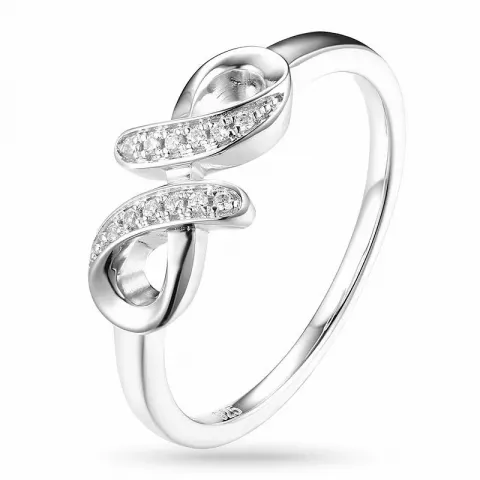 Elegant infinity zirkoon ring in zilver