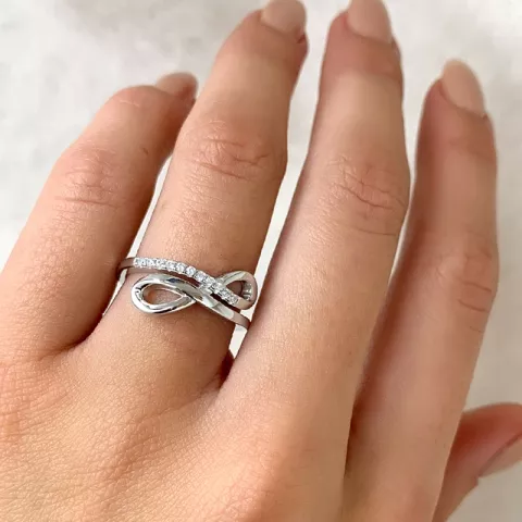 infinity zirkoon ring in zilver