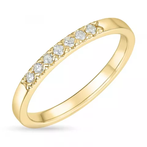 diamant mémoire ring in 14 karaat goud 0,13 ct