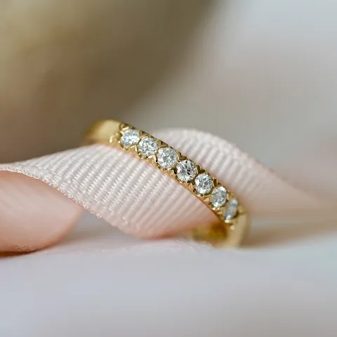 diamant mémoire ring in 14 karaat goud 0,24 ct