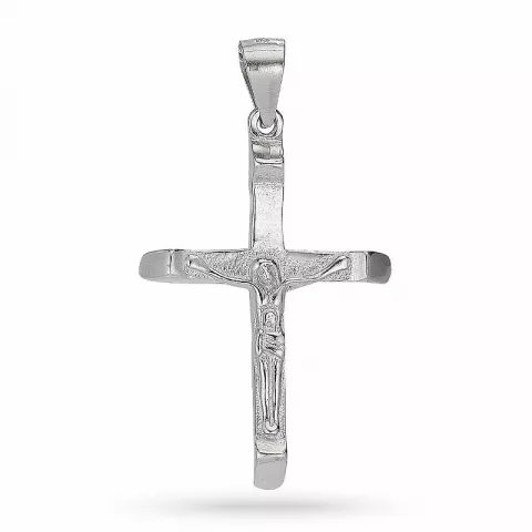 Testsieraad kruis met jezus hanger in zilver
