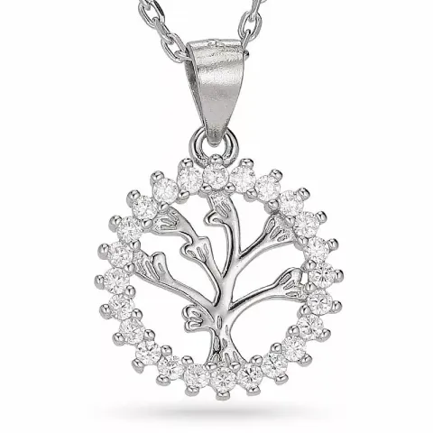 Testsieraad boom van het leven zirkoon hanger in zilver