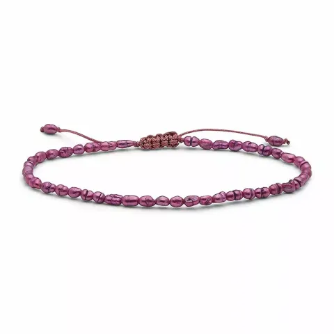 dunne pink parel parel armband met zoetwaterparel.