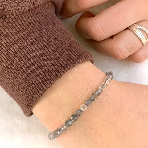 grijs kwarts armband in nylon