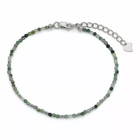 Elegant steen armband met agaat en hematite.