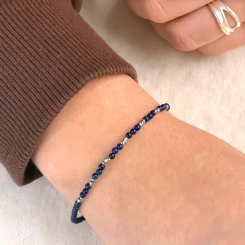 steen armband met lapis lazuli en hematite.