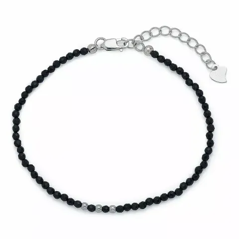 steen armband met onyx en 3 hematite.