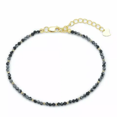 steen armband met obsidian en hematite.