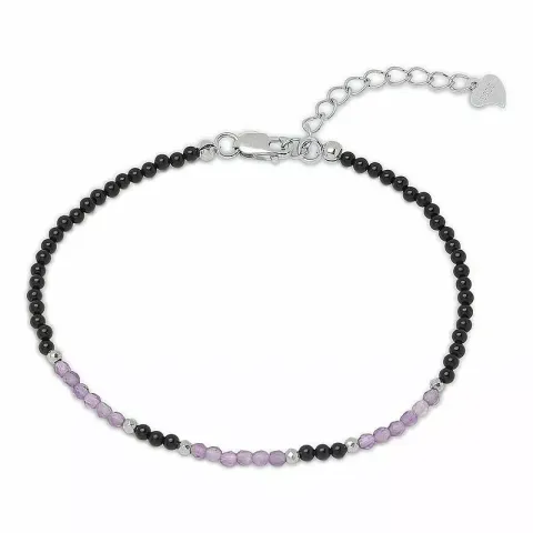 steen armband met onyx en amethist en hematite.