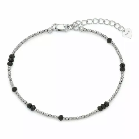 Elegant steen armband met hematite en spinel.