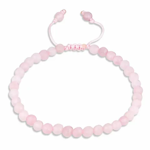 pink parel armband met kwarts.