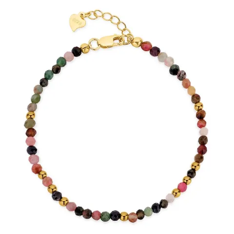 multikleurige armband met toermalijn
