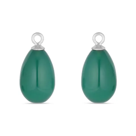 groene onyx hangers voor oorbellen in zilver