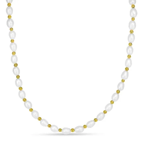 hematite ketting met zoetwaterparel