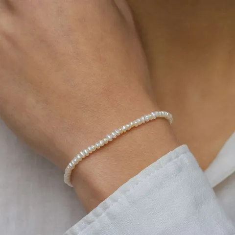 3 mm armband met zoetwaterparel