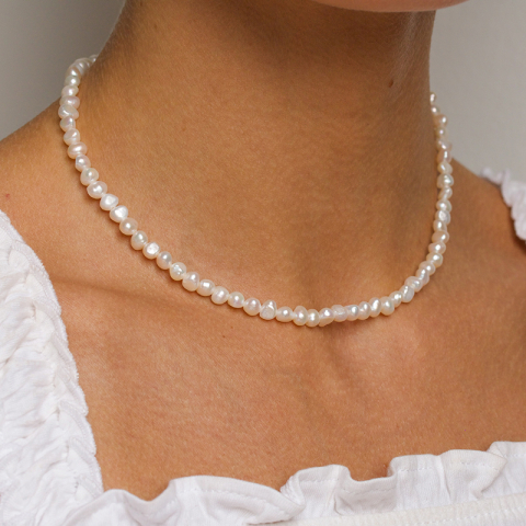 6 mm ketting met zoetwaterparel
