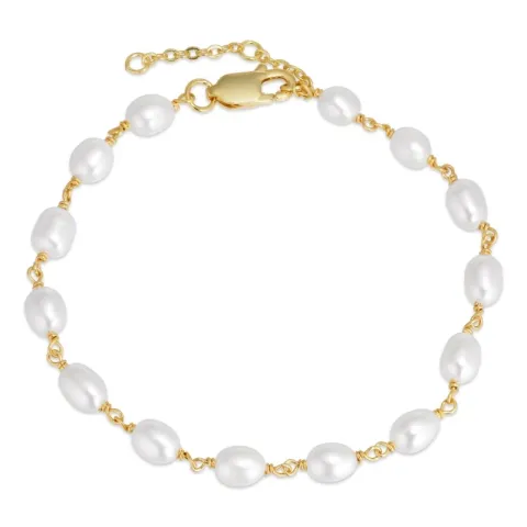 4,5 mm armband met zoetwaterparel