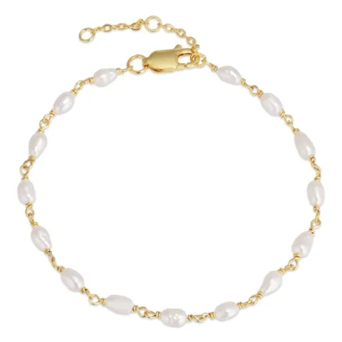 3 mm armband met zoetwaterparel