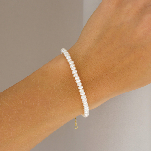 4,5 mm armband met zoetwaterparel