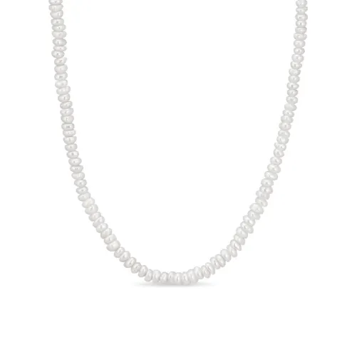 4 mm parelkette met zoetwaterparel