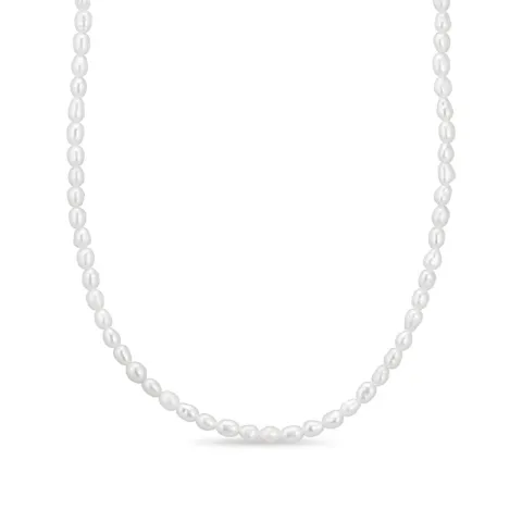 3 mm ketting met zoetwaterparel
