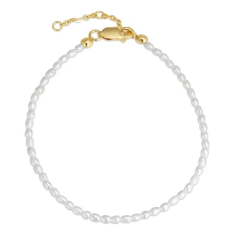 2 mm armband met zoetwaterparel