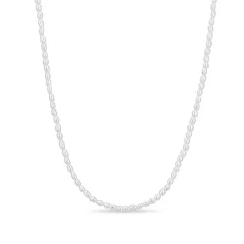 2 mm ketting met zoetwaterparel