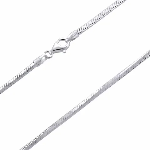 Eenvoudige kaart slangenketting in zilver 38 cm x 2,0 mm