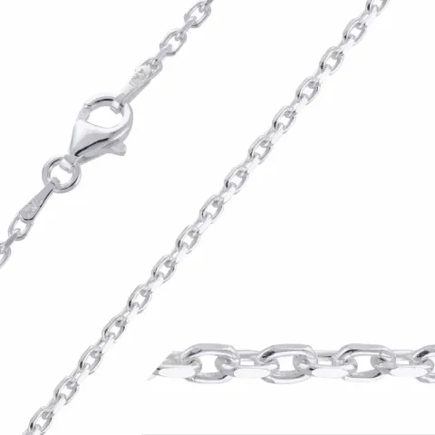 Eenvoudige kaart ankerketting in zilver 38 cm x 2,0 mm