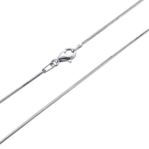 kaart slangenketting in gerodineerd zilver 38 cm x 1,2 mm