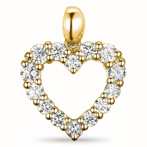 hart lab grown diamant hanger in 9 caraat goud 0,54 ct