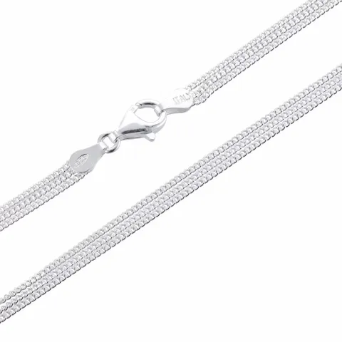 kaart pantserketting in zilver 38 cm x 3 x 1,2 mm