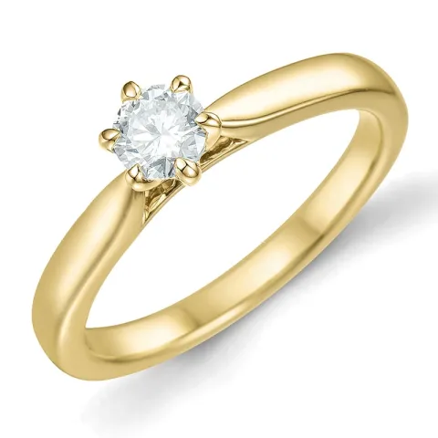 0,50 ct lab grown diamant solitaire ring in 9 karaat goud 0,50 ct