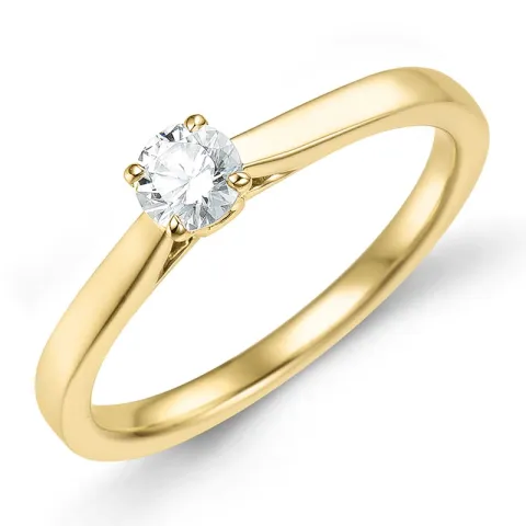 0,30 ct lab grown diamant solitaire ring in 9 karaat goud 0,30 ct