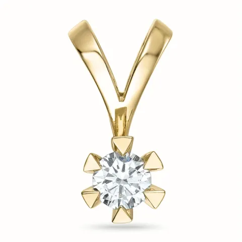 0,40 ct lab grown diamant hanger in 9 caraat goud 0,40 ct