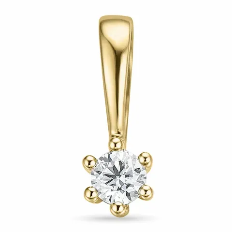 0,05 ct lab grown diamant solitaire hanger in 9 caraat goud 0,05 ct
