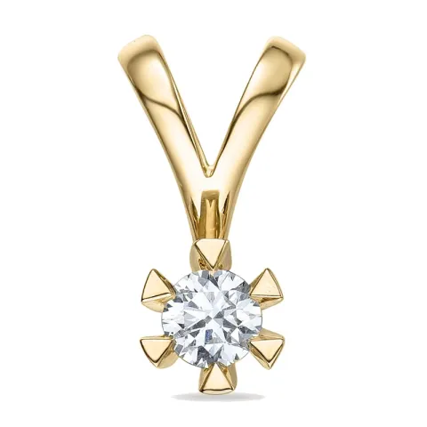 0,30 ct lab grown diamant hanger in 9 caraat goud 0,30 ct