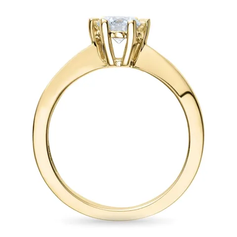 1,00 ct lab grown diamant ring in 14 karaat goud 1,00 ct