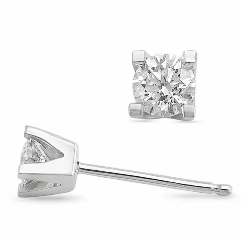 2 x 0,30 ct lab grown diamant oorsteker in 14 karaat witgoud met lab grown diamant 