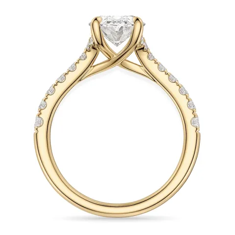 lab grown diamant ring in 14 karaat goud 2,0 ct 0,29 ct