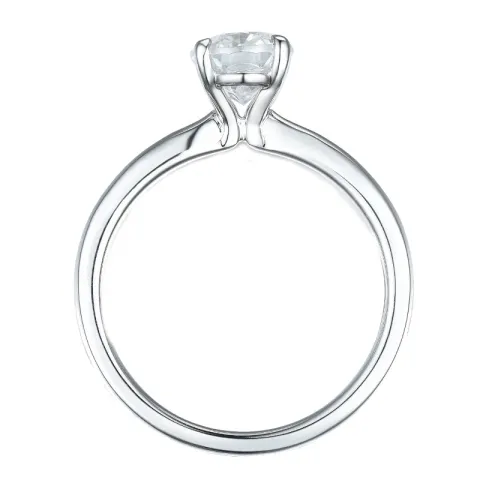 lab grown diamant solitaire ring in 14 karaat witgoud 1,0 ct