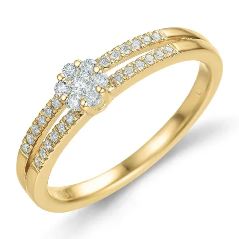 lab grown diamant ring in 14 karaat goud 0,21 ct