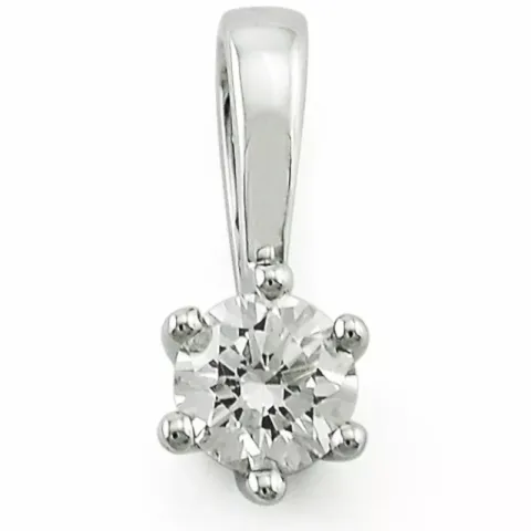 0,40 ct lab grown diamant hanger in 14 caraat witgoud 0,40 ct