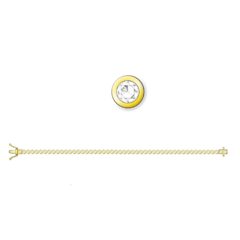armband in 14 karaat goud