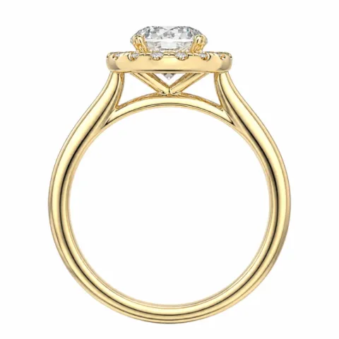 lab grown diamant ring in 14 karaat goud 1,0 ct 0,21 ct
