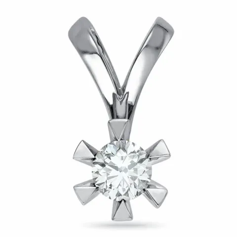 lab grown diamant hanger in 14 caraat witgoud 0,50 ct