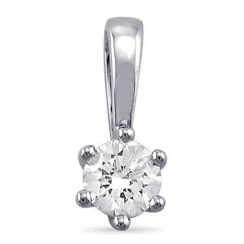 0,30 ct lab grown diamant solitaire hanger in 14 caraat witgoud 0,30 ct