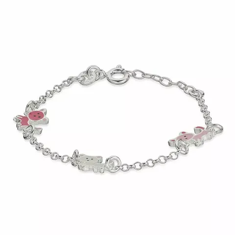 katten kinder armband in zilver